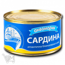 Сардина «Аквамарин» бланшированная в масле 230г