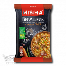 Вермішель «Мівіна» зі смаком грибів негостра 59,2г