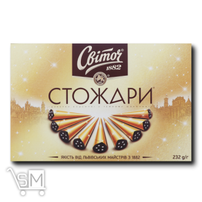Сравнить цены на Конфеты «Світоч» «Стожары» классические в темном шоколаде 232г