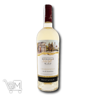 Сравнить цены на Вино «Bostavan» «Chardonnay» белое полусладкое 12% 0,75л