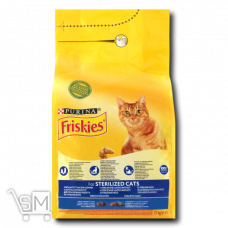 Корм сухой «Friskies» с лососем для стерилизованных котов 1,5кг