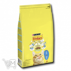 Корм сухой «Friskies» с лососем и овощами для взрослых котов 1,5кг