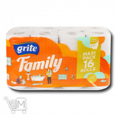 Бумага туалетная «Grite» «Family Decor» 3 слоя 16шт
