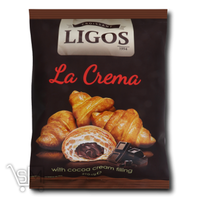 Сравнить цены на Круасан «Ligos» «La Crema» з начинкою крем-какао 210г
