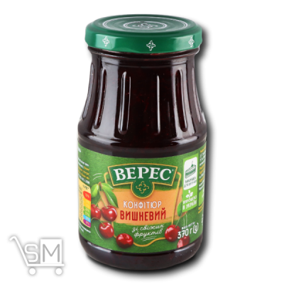 Сравнить цены на Конфітюр «Верес» вишневий 370г
