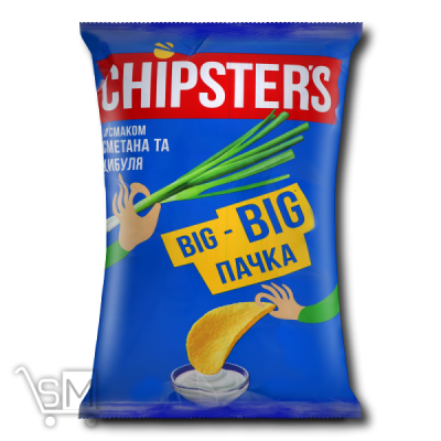 Сравнить цены на Чипсы «Chipsters» Сметана и лук 180г