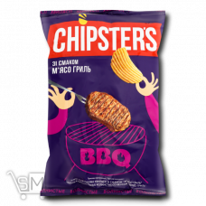 Чипси «Chipsters» хвилясті М'ясо гриль BBQ120г Чипси «Chipsters» хвилясті М'ясо гриль BBQ120г