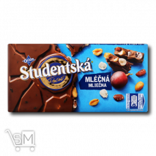 Шоколад молочный «Studentska» с арахисом, желейными кусочками и изюмом 180г