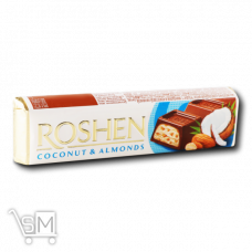 Батончик «Roshen» «Coconut & Almonds» молочно-шоколадный 38г