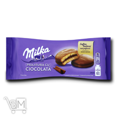 Сравнить цены на Тістечко-сендвіч «Milka» «Choc&Choc» бісквітне з начинкою вкрите молочним шоколадом 150г