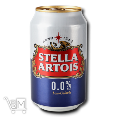 Сравнить цены на Пиво «Stella Artois» светлое безалкогольное 0,33л ж/б