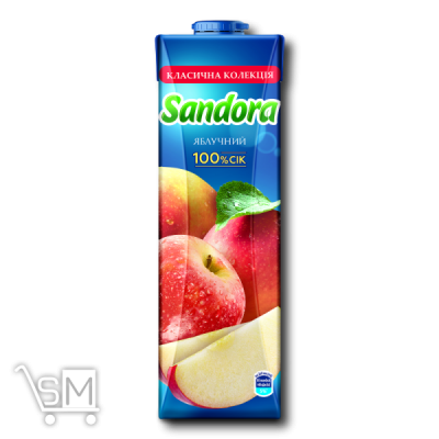 Сравнить цены на Сок «Sandora» яблочный 1л