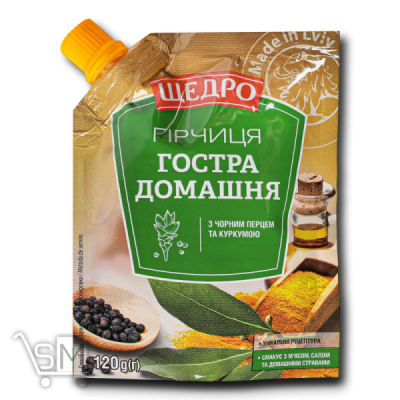Сравнить цены на Горчица «Щедро» «Острая домашняя» 120г