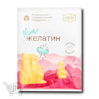 Сравнить цены на Желатин «Мрия» быстрорастворимый 15г