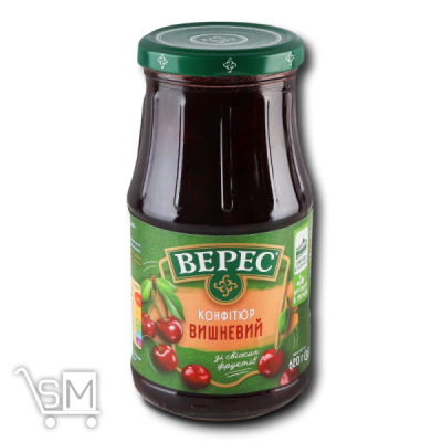 Сравнить цены на Конфитюр «Верес» вишневый 640г