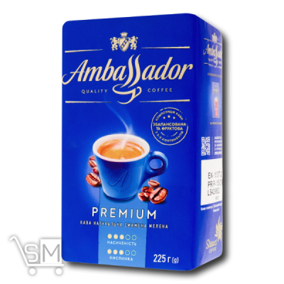 Сравнить цены на Кава «Ambassador» «Premium» мелена 225г