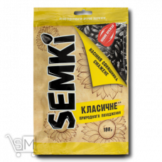 Насіння соняшника «Semki» класичне смажене 180г Насіння соняшника «Semki» класичне смажене 180г