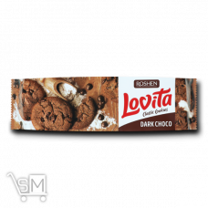Печенье «Roshen» «Lovita» с какао и кусочками шоколадной глазури 150г