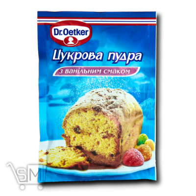 Сравнить цены на Пудра сахарная «Dr.Oetker» с ванильным вкусом 80г