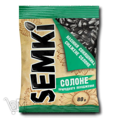 Сравнить цены на Семечки подсолнуха «Semki» жаренные соленые 80г