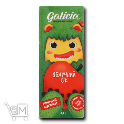 Сравнить цены на Сок «Galicia» яблочный 200мл