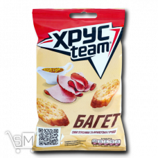 Сухарики «Хрусteam» Багет зі смаком буженини та французької гірчиці 60г