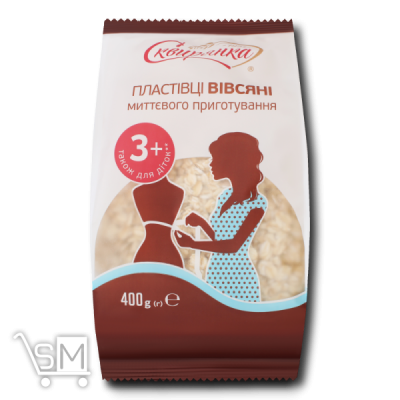 Сравнить цены на Хлопья овсяные «Сквирянка» мгновенного приготовления 400г