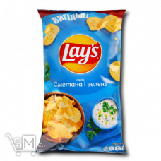 Чипсы «Lays» «Сметана и зелень» 170г