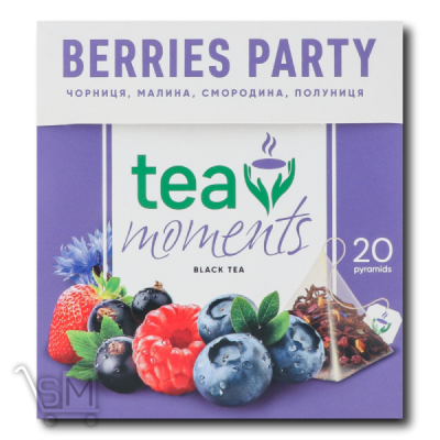 Сравнить цены на Чай черный «Tea Moments» «Berries Party» 1,8г*20шт