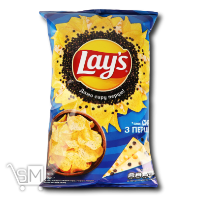 Сравнить цены на Чипси «Lays» «Сир» з чорним перцем 120г