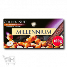 Шоколад черный «Millennium» «Golden Nut» с цельными лесными орехами 90г