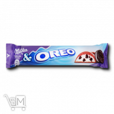Шоколад молочний «Milka» з кремовою начинкою та шматочками печива «Oreo» 37г