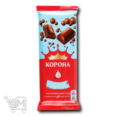 Сравнить цены на Шоколад молочный «Корона» пористый 80г
