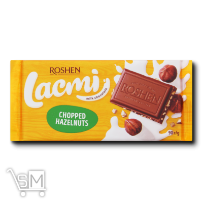 Сравнить цены на Шоколад молочный «Roshen» «Lacmi» с дроблеными лесными орехами 90г