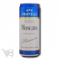 Вино біле ігристе «Fratelli» «Moscato» напівсолодке 9.5-13% 0.33л