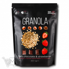 Гранола San Granola з чорним шоколадом та полуницею 300г