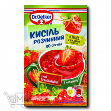 Кисіль Dr.Oetker Полуниця та шматочки фруктів 32г