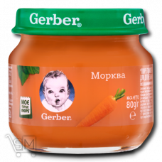 Пюре Gerber морква 80г
