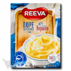 Пюре картопляне Reeva зі смаком вершків 40г Пюре картопляне Reeva зі смаком вершків 40г