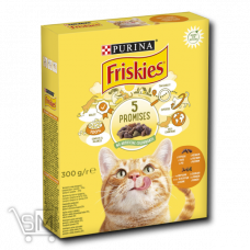 Корм сухий Friskies з куркою та овочами для дорослих котів 300г Корм сухий Friskies з куркою та овочами для дорослих котів 300г