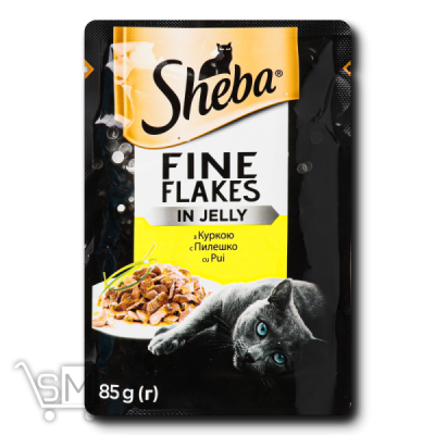 Сравнить цены на Корм Sheba Fine Flakes з куркою в желе для дорослих котів 85г