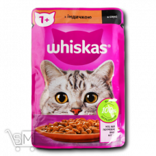 Корм Whiskas індичка в соусі для котiв 85г Корм Whiskas індичка в соусі для котiв 85г