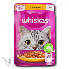 Корм Whiskas Курка в желе для дорослих котів 85г Корм Whiskas Курка в желе для дорослих котів 85г