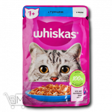Корм Whiskas з тунцем в желе для дорослих котів 85г Корм Whiskas з тунцем в желе для дорослих котів 85г