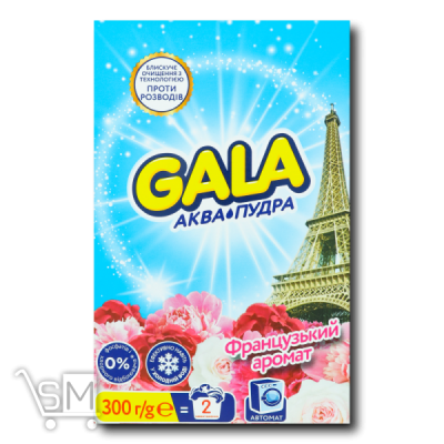 Сравнить цены на Порошок пральний Gala Французький аромат Аква-Пудра 2в1 автомат 300г