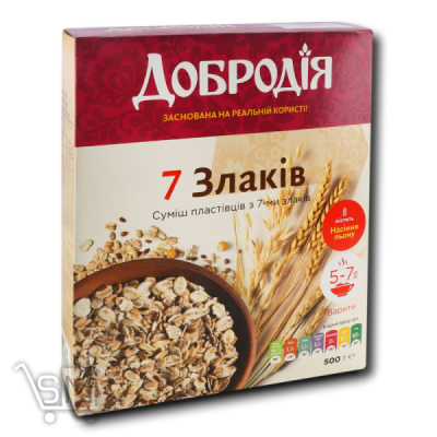 Сравнить цены на Смесь хлопьев Добродия 7 злаков 500г