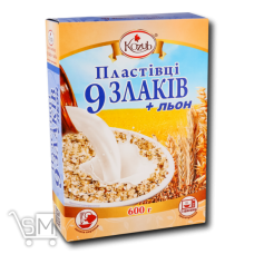 Пластівці Козуб 9 злакiв+льон 600г