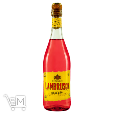 Сравнить цены на Вино игристое Sizarini Lambrusco розовое сухое 10,5% 0,75л