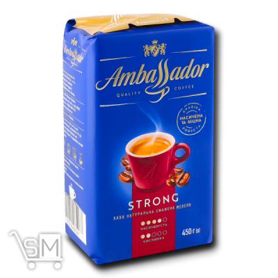 Сравнить цены на Кава Ambassador Strong мелена 450г