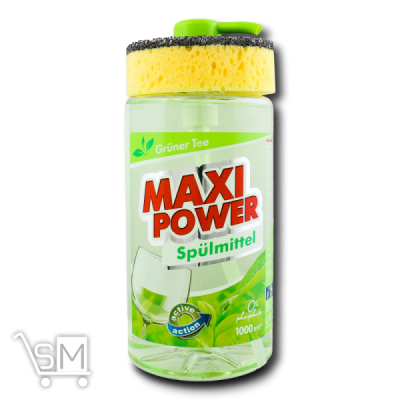 Сравнить цены на Средство для мытья посуды Maxi Power зеленый чай 1л